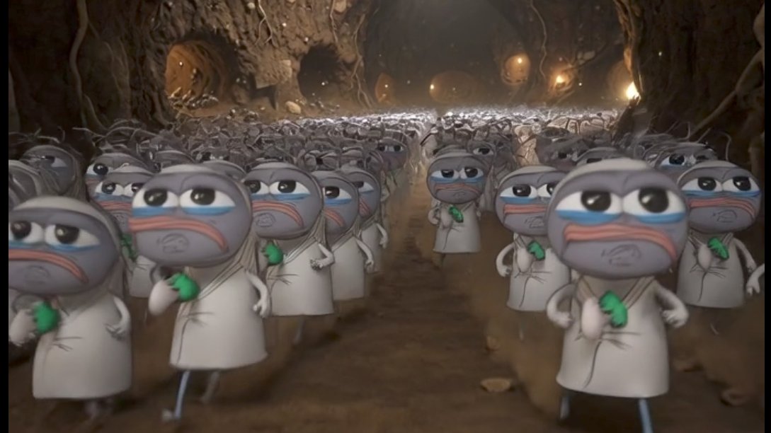 An army of ants marching through the tunnels